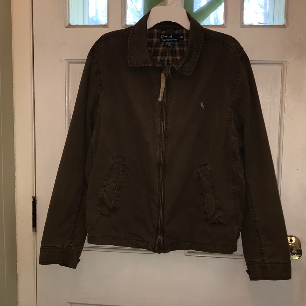 Men’s Polo cargo jacket. Army green. Size XL